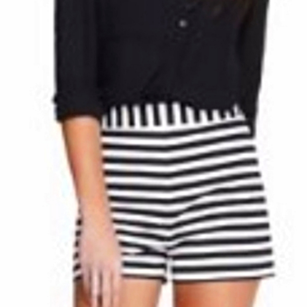 Black & White striped shorts